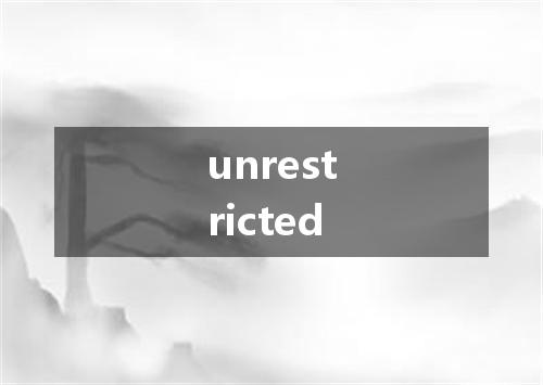 unrestricted是什么意思