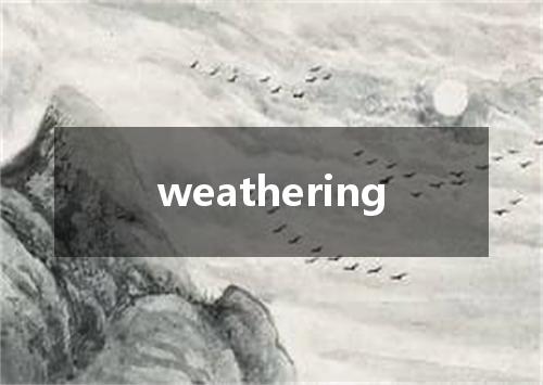 weathering是什么意思