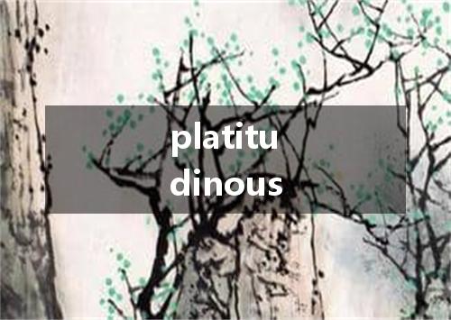 platitudinous是什么意思