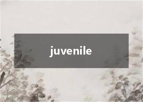 juvenile是什么意思