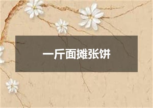 一斤面摊张饼