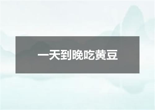 一天到晚吃黄豆