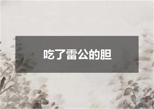 吃了雷公的胆