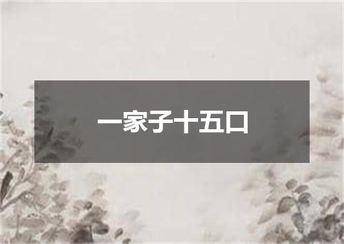 一家子十五口