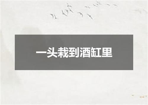 一头栽到酒缸里
