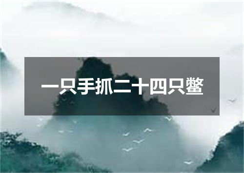 一只手抓二十四只鳖
