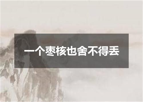 一个枣核也舍不得丢