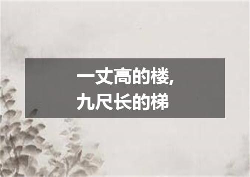 一丈高的楼,九尺长的梯