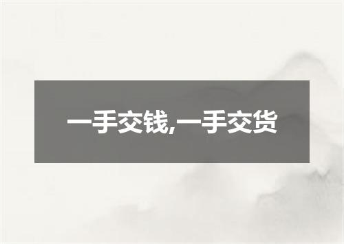 一手交钱,一手交货