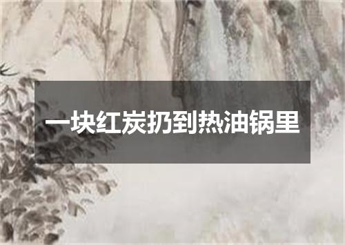 一块红炭扔到热油锅里