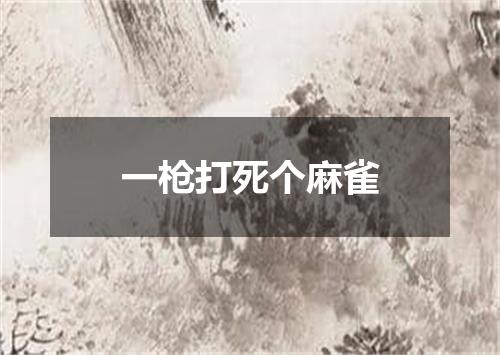 一枪打死个麻雀