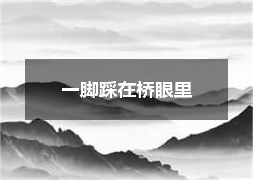 一脚踩在桥眼里