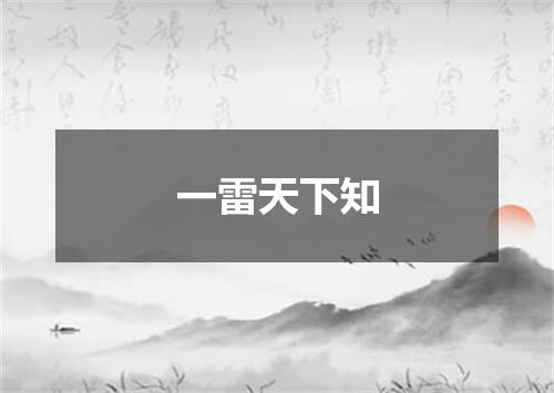 一雷天下知