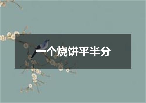 一个烧饼平半分