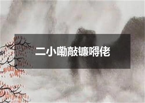 二小嘞敲镰嘚佬