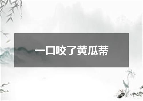 一口咬了黄瓜蒂