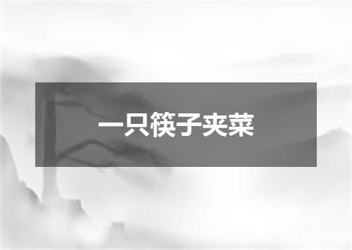 一只筷子夹菜