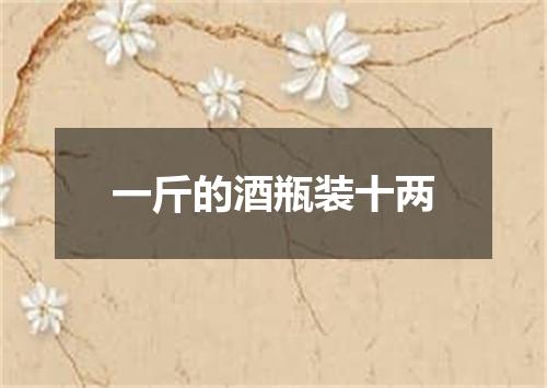 一斤的酒瓶装十两