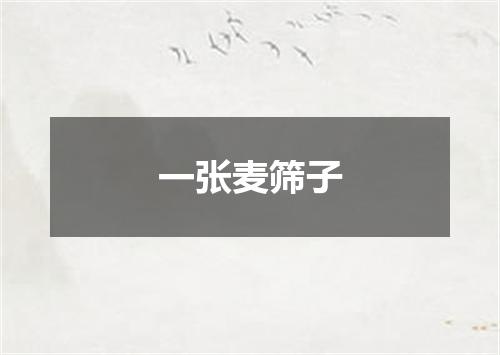 一张麦筛子