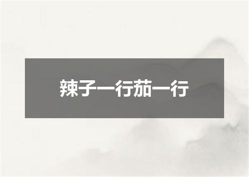 辣子一行茄一行
