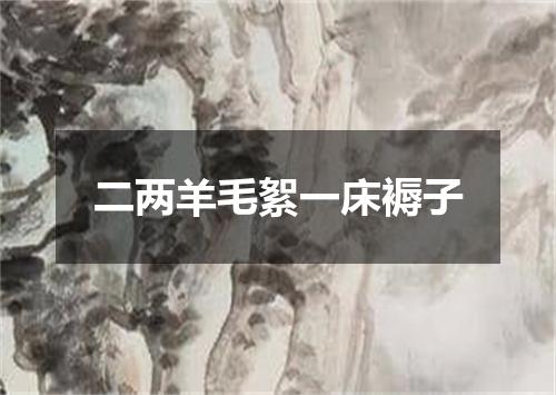 二两羊毛絮一床褥子