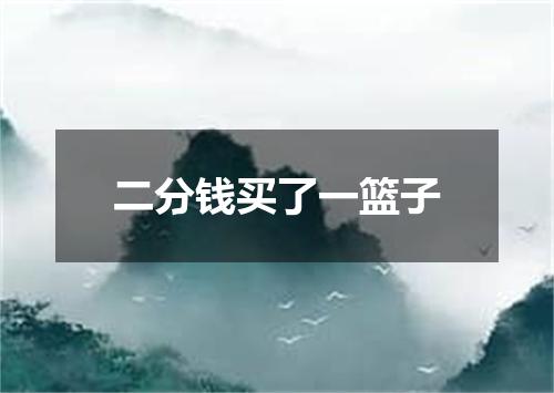 二分钱买了一篮子