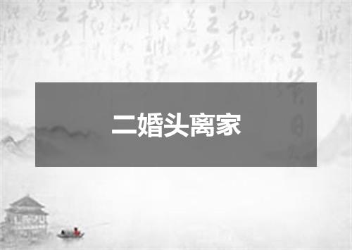 二婚头离家