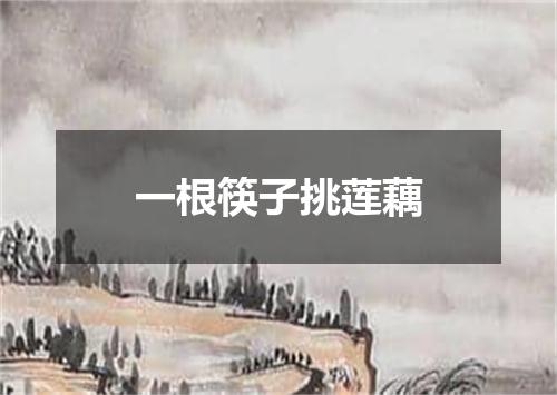 一根筷子挑莲藕