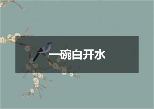 一碗白开水