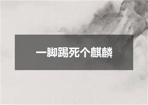 一脚踢死个麒麟