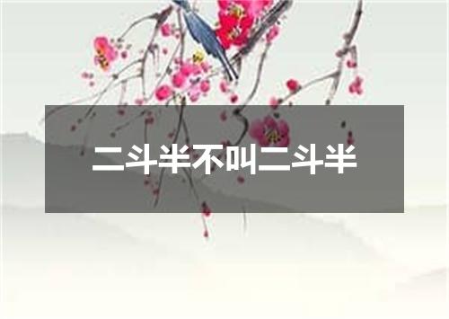 二斗半不叫二斗半