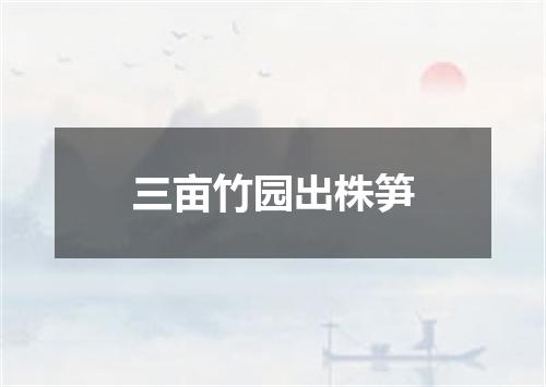 三亩竹园出株笋