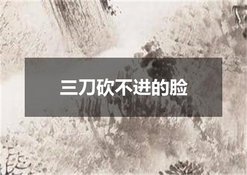 三刀砍不进的脸