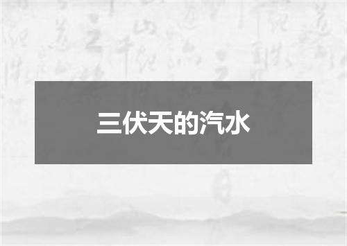 三伏天的汽水