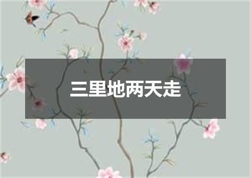 三里地两天走