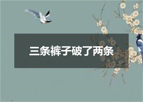 三条裤子破了两条