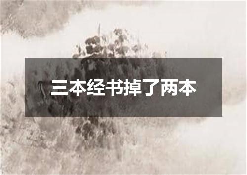三本经书掉了两本