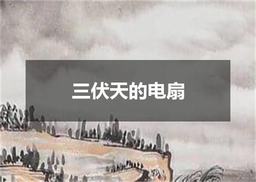 三伏天的电扇