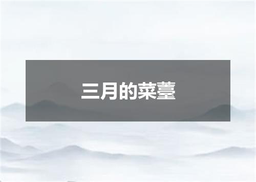 三月的菜薹