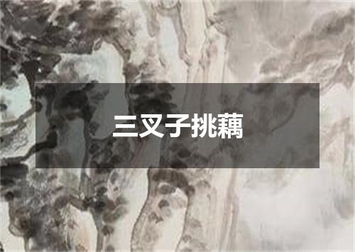 三叉子挑藕