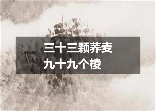 三十三颗荞麦九十九个棱