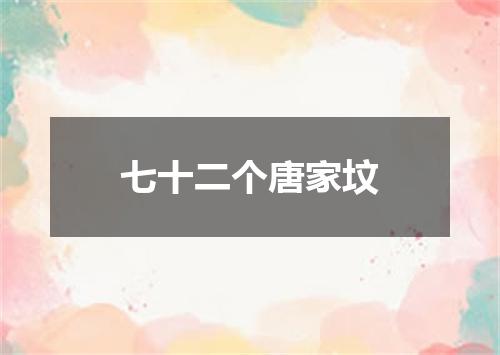 七十二个唐家坟