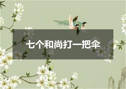 七个和尚打一把伞