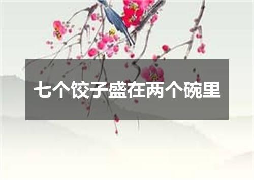 七个饺子盛在两个碗里