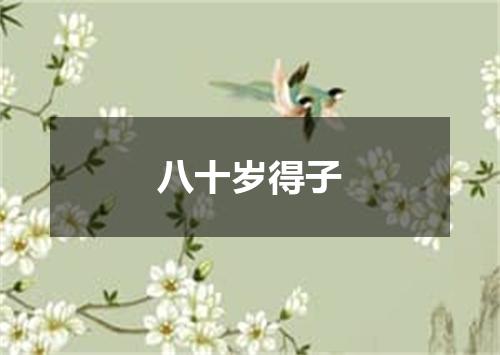 八十岁得子