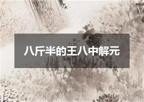 八斤半的王八中解元