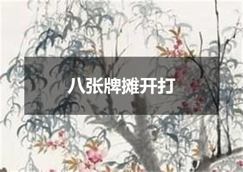 八张牌摊开打