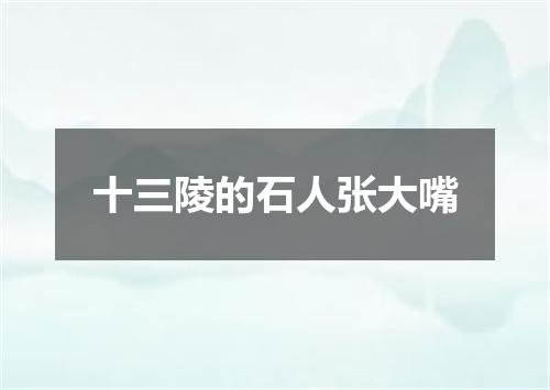 十三陵的石人张大嘴