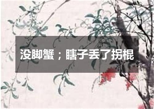 没脚蟹；瞎子丢了拐棍