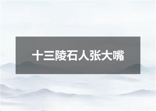 十三陵石人张大嘴